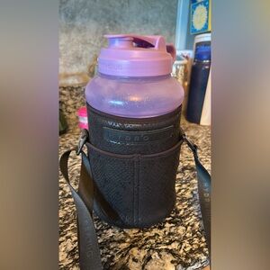 HydroJug Lavender Bottle with Charcoal Snakeskin Sleeve